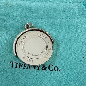 Tiffany sterling heads-tails flip charm